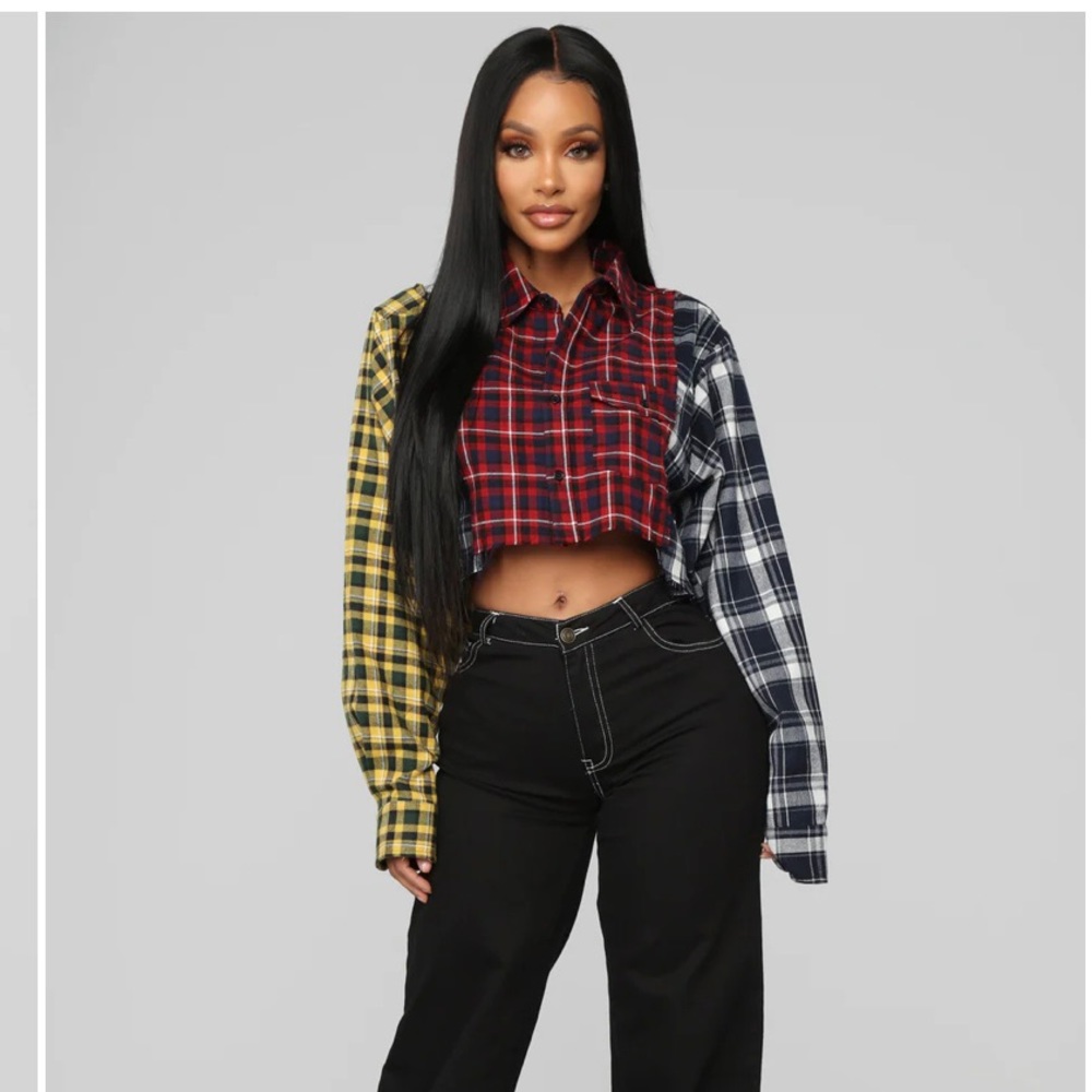 Fashion Nova | Off Line Plaid Top - Picture 1 of 10